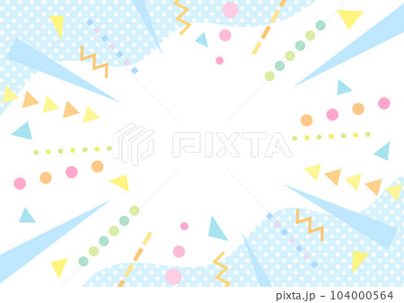 ポップでかわいい集中線背景 ポップでかわいい集中線背景 104000564