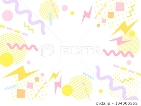 ポップでかわいい集中線背景 ポップでかわいい集中線背景 104000565