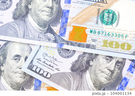 アメリカ合衆国ドルの100ドル紙幣 104001134