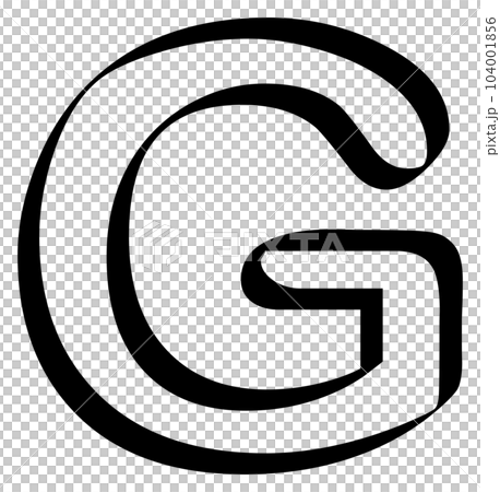 Modern uppercase letter G alphabet character - Stock Illustration  [104001856] - PIXTA