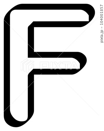 Modern uppercase letter F alphabet character isolated on transparent background. Classic lettering minimal fashion design. Modern uppercase letter F alphabet character isolated on transparent background. Classic lettering minimal fashion design. 104001857