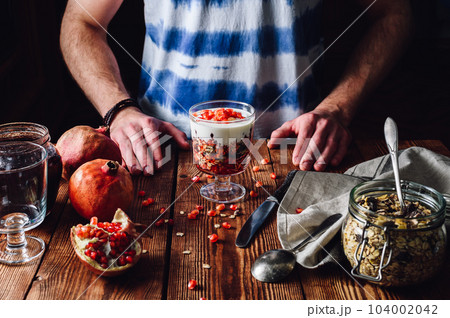 Cooked Dessert with Ingredients. Cooked Dessert with Ingredients. 104002042