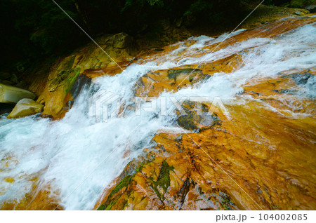 笹の滝下流の渓谷(奈良県十津川村) 笹の滝下流の渓谷(奈良県十津川村) 104002085