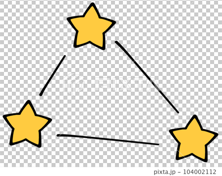 夏の大三角形のイラスト素材 104002112