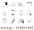 Miscellaneous Elements. Thin Line Icon Set 104003484