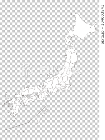 日本地図_白地図 104003841