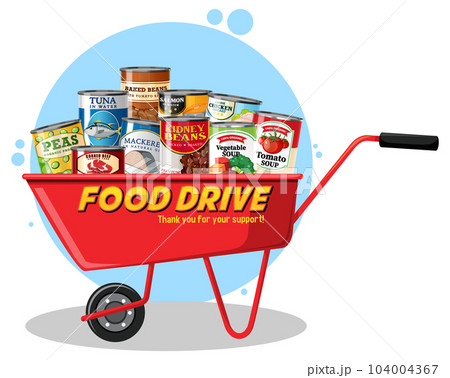 Canned food for sale isolated 104004367