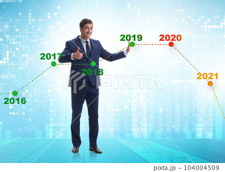Businessman in market crash concept 104004509