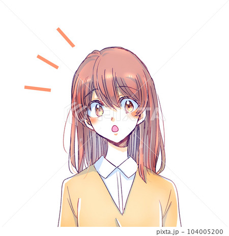 気付く女子学生 104005200