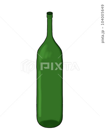 空き瓶（緑色）のイラスト素材 [104005649] - PIXTA