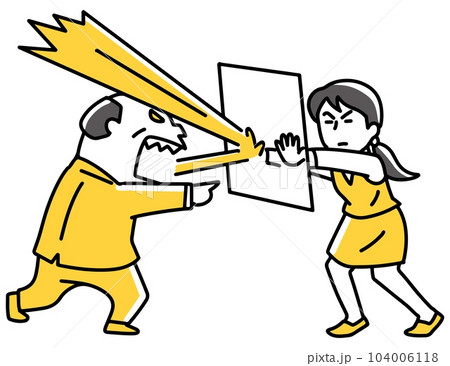 上司の怒りを跳ね返す女子社員 104006118