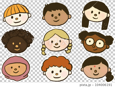 來自不同國家多樣性種族的孩子 104006191