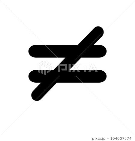 Not equal symbolのイラスト素材 [104007374] - PIXTA