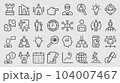 Vector line icons of Management, Business , Businessman, Teamwork  104007467