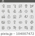 Vector line icons of Money  104007472