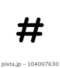 Hash symbol 104007630