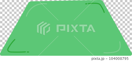Green trapezoid doodle art. 104008795