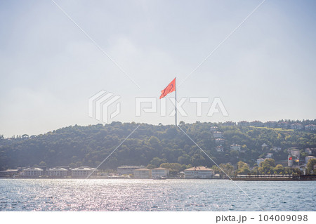 A panorama photo of Bosporus strait, Istanbul. Turkiye A panorama photo of Bosporus strait, Istanbul. Turkiye 104009098