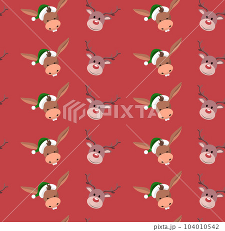 Background of wrapping paper with christmas characters Background of wrapping paper with christmas characters 104010542