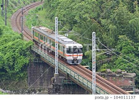 御殿場線　山北ー谷峨　JR東海　313系3000番台　V2編成（静岡） 104011137