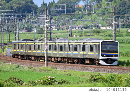 総武本線 佐倉ー物井 JR東日本 209系2100番台 C422編成(幕張) 総武本線 佐倉ー物井 JR東日本 209系2100番台 C422編成(幕張) 104011156