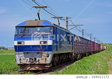 成田線　下総神崎ー滑河　JR貨物　EF210-121（新鶴見） 104011172