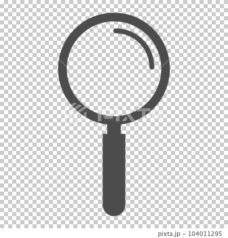 虫眼鏡のシンプルな線画のベクターアイコンイラスト 104011295