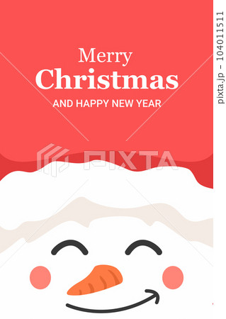 Snowman face christmas card design Snowman face christmas card design 104011511
