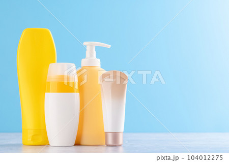 A vibrant collection of toiletry tubes A vibrant collection of toiletry tubes 104012275