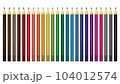 Color pencils set. 24 colored pencils. Vector illustration 104012574