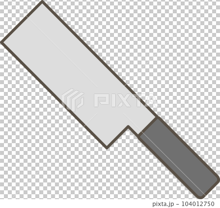 中華包丁・肉切り包丁のモノクロイラスト 104012750