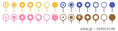 Location pointer pin icon vector set. GPS location pin Location pointer pin icon vector set. GPS location pin 104014146
