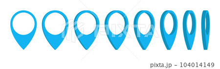 Location pointer pin icon vector set. GPS location pin 104014149