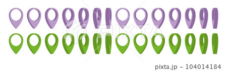 Location pointer pin icon vector set. GPS location pin Location pointer pin icon vector set. GPS location pin 104014184