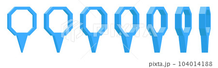 Location pointer pin icon vector set. GPS location pin 104014188
