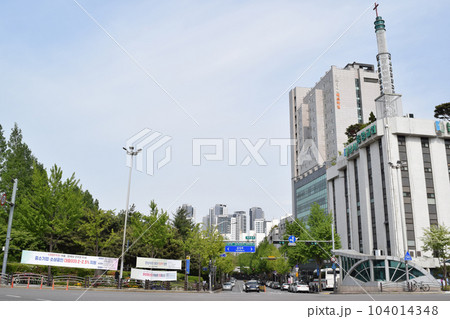 韓国ソウル 教会のある街(江南区開浦洞) 104014348