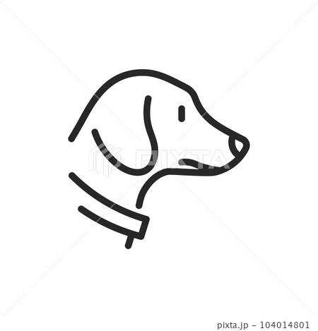 Dachshund Dog Icon. Vector Outline Editable Sign of Dachshund Breed Dog in Simple Graphic Style. 104014801