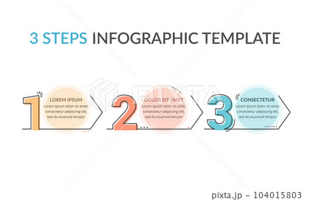 Infographic Template with 3 Steps Infographic Template with 3 Steps 104015803