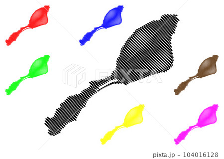 Jan Mayen island (Kingdom of Norway) map vector illustration, scribble sketch Jan Mayen map 104016128