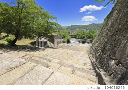津山城  表中門から二の丸へ上る石段（岡山県津山市） 104016246