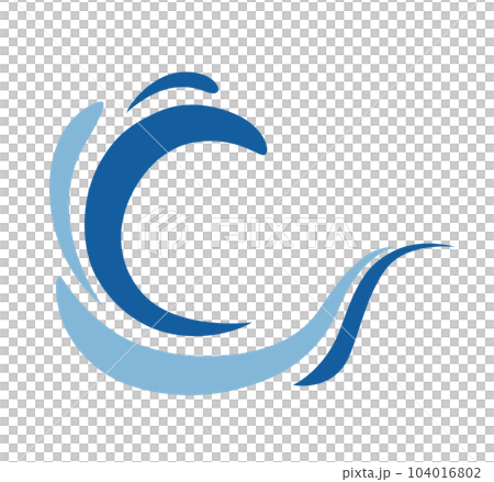 風や渦や水流を表すアイコンのセット 104016802