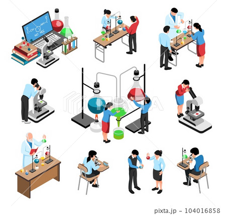 School Science Lab Isometric Set 104016858