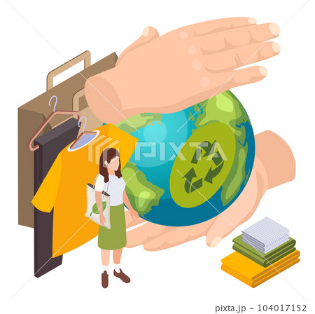 Sustainable Clothes Globe Composition 104017152