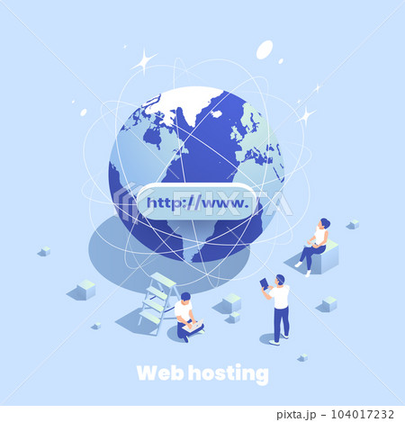 Web Hosting Globe Composition Web Hosting Globe Composition 104017232