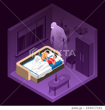 Nightmare Isometric Illustration 104017282