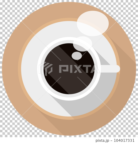 咖啡上方的平面圖標 104017331