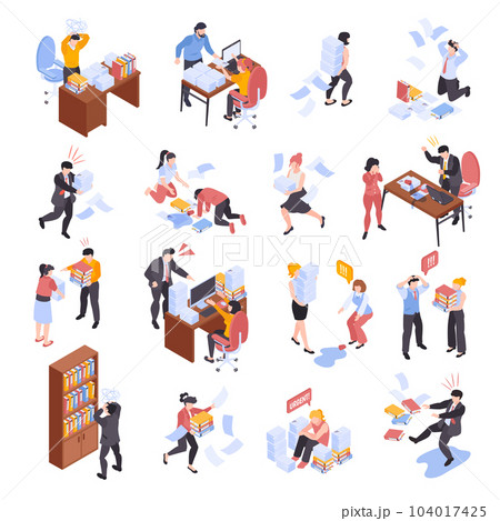 Unorganized Office Icon Set 104017425