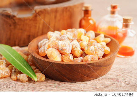 Frankincense or olibanum aromatic resin used in incense and perfumes. 104017494