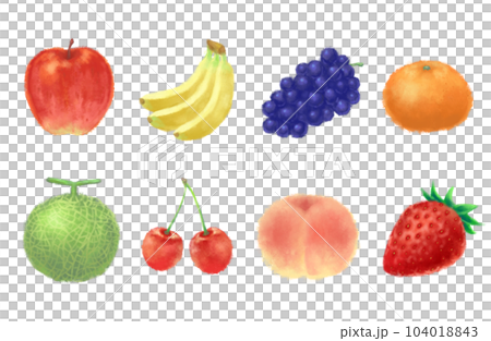 Set of watercolor fruits 104018843