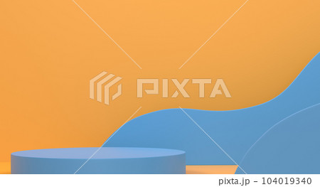 Abstract scene or podium for product showcase on monochrome background. 104019340